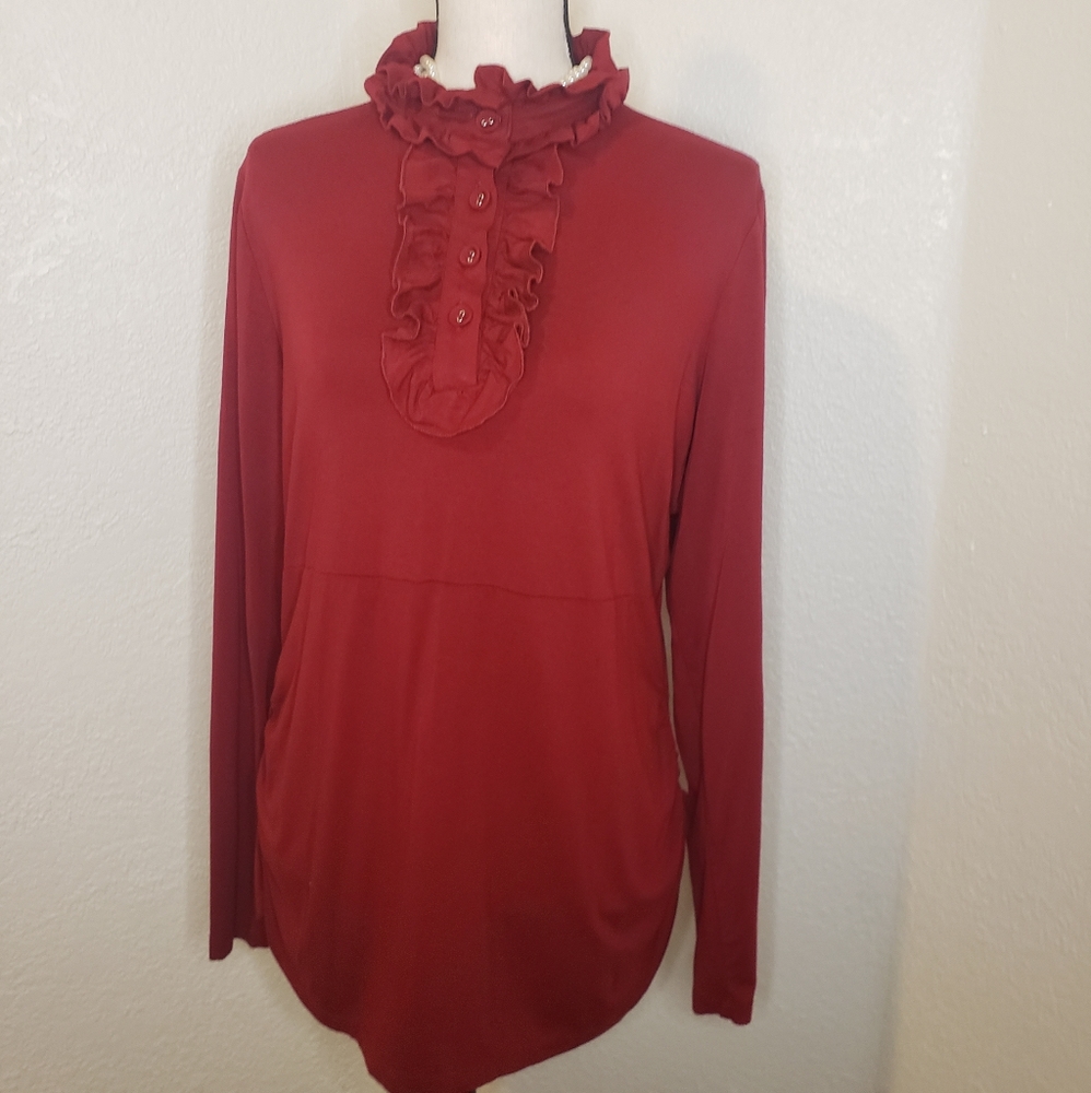 HAROLD'S  RED VICTORIAN BLOUSE